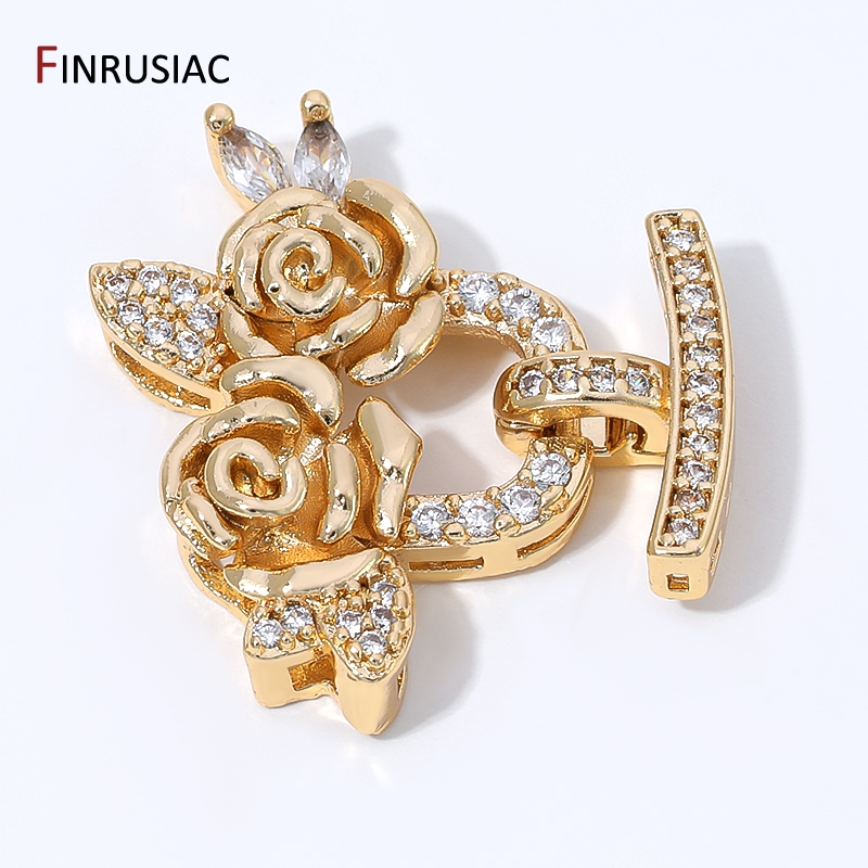 Embellishment Crafts - 14K Altın Kaplama Pirinç Zirkon Çiçek