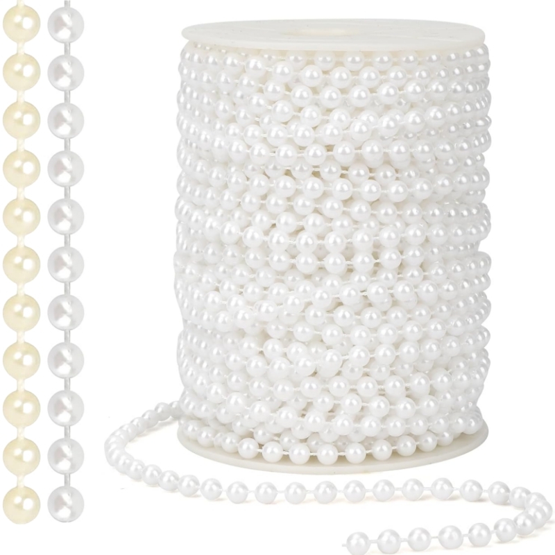 Pearl Trim Chain - 2/5 m ABS İmitasyon İnci Boncuk