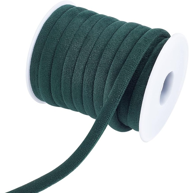 Velvet Ribbon Roll - 1 rulo 10 m 8mm Koyu