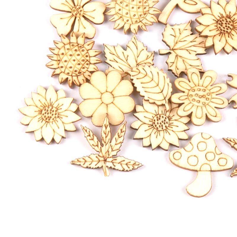 30 adet 25-30mm ahşap DIY akse - Craft Embellishments incelemesi ve fiyatı