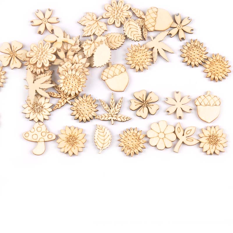 30 adet 25-30mm ahşap DIY akse - Craft Embellishments incelemesi ve fiyatı