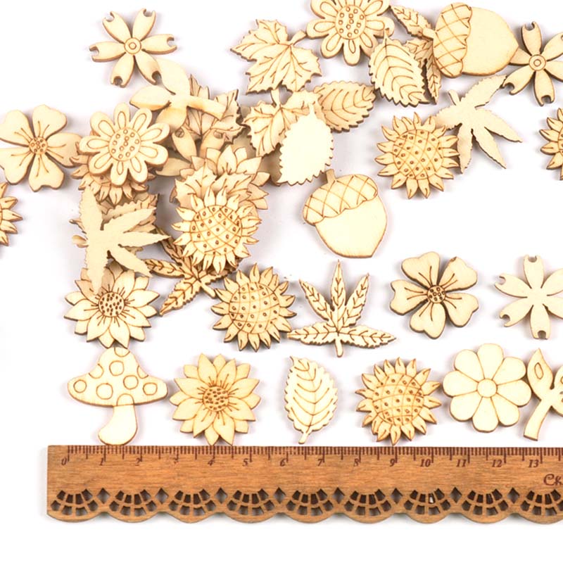 30 adet 25-30mm ahşap DIY akse - Craft Embellishments incelemesi ve fiyatı