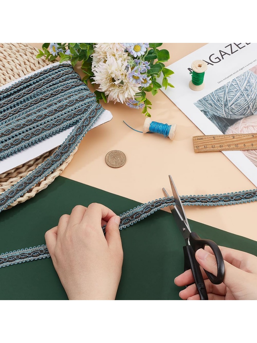 32 Metre Mavi Örgü Trim Dikiş  - Fringe Ribbon Sewing incelemesi ve fiyatı