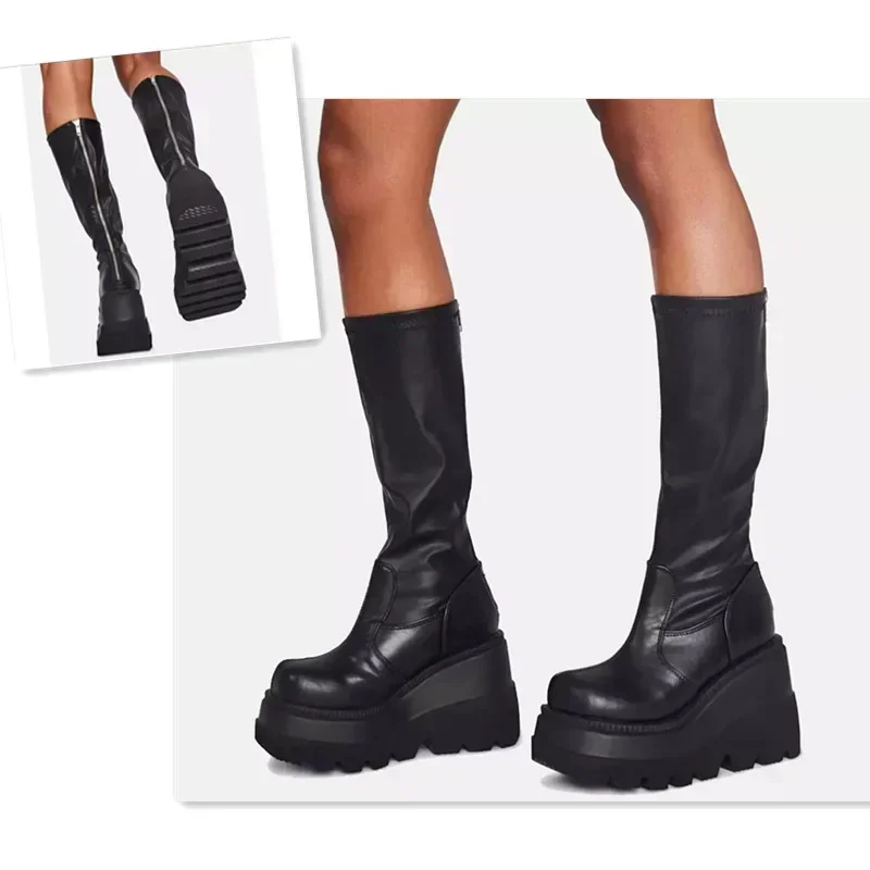 Punk Kadın Platform Çizmeler E - Guipure Lace Panel incelemesi ve fiyatı