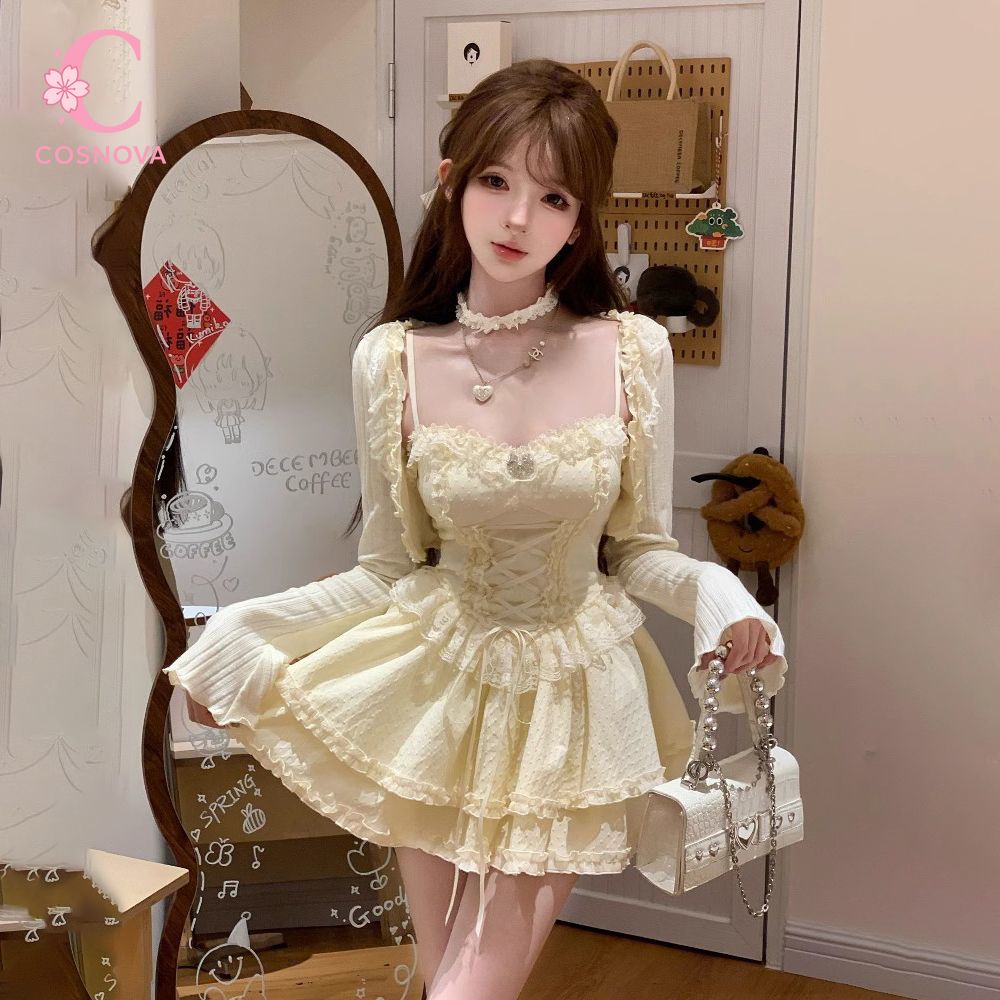 Tatlı Lolita Kamisole Elbise T - Elastic Lace Trim incelemesi ve fiyatı