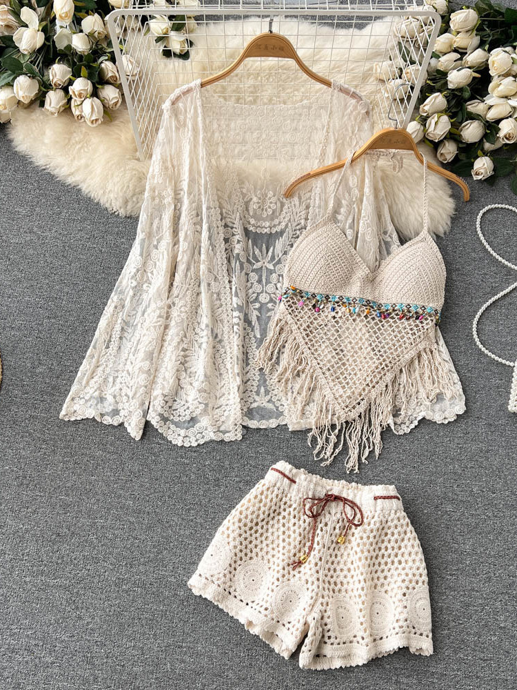 Yazlık Yeni Tatil Takımı Kadın - Tassel Fringe Trim incelemesi ve fiyatı