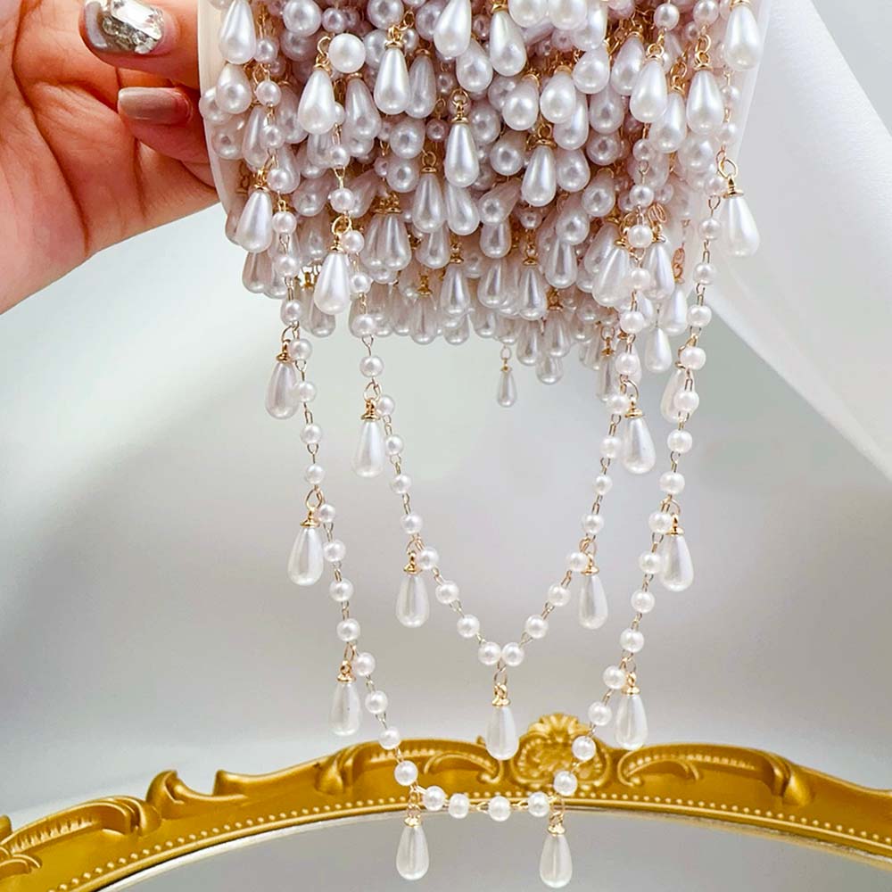 0.5M 1M İmitasyon İnci Su Daml - Pearl Trim Chain incelemesi ve fiyatı