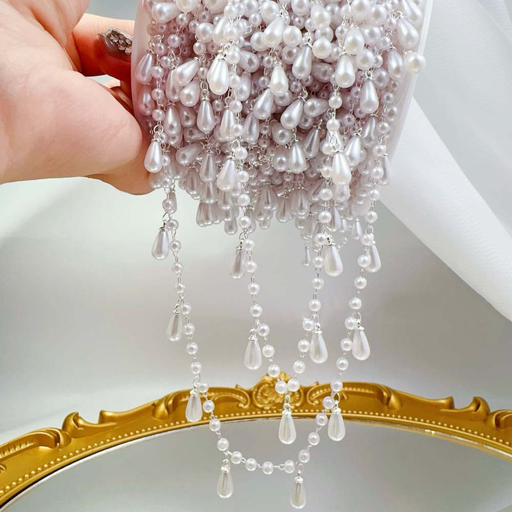 0.5M 1M İmitasyon İnci Su Daml - Pearl Trim Chain incelemesi ve fiyatı