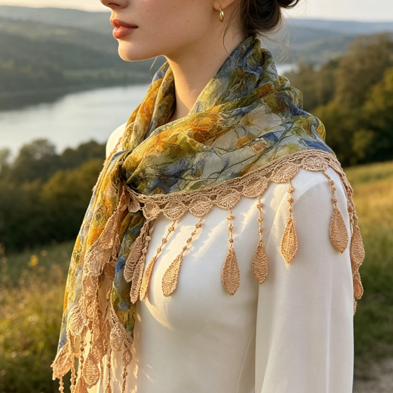 Vintage Çiçekli Dantel Oyuklu  - Tassel Fringe Trim incelemesi ve fiyatı