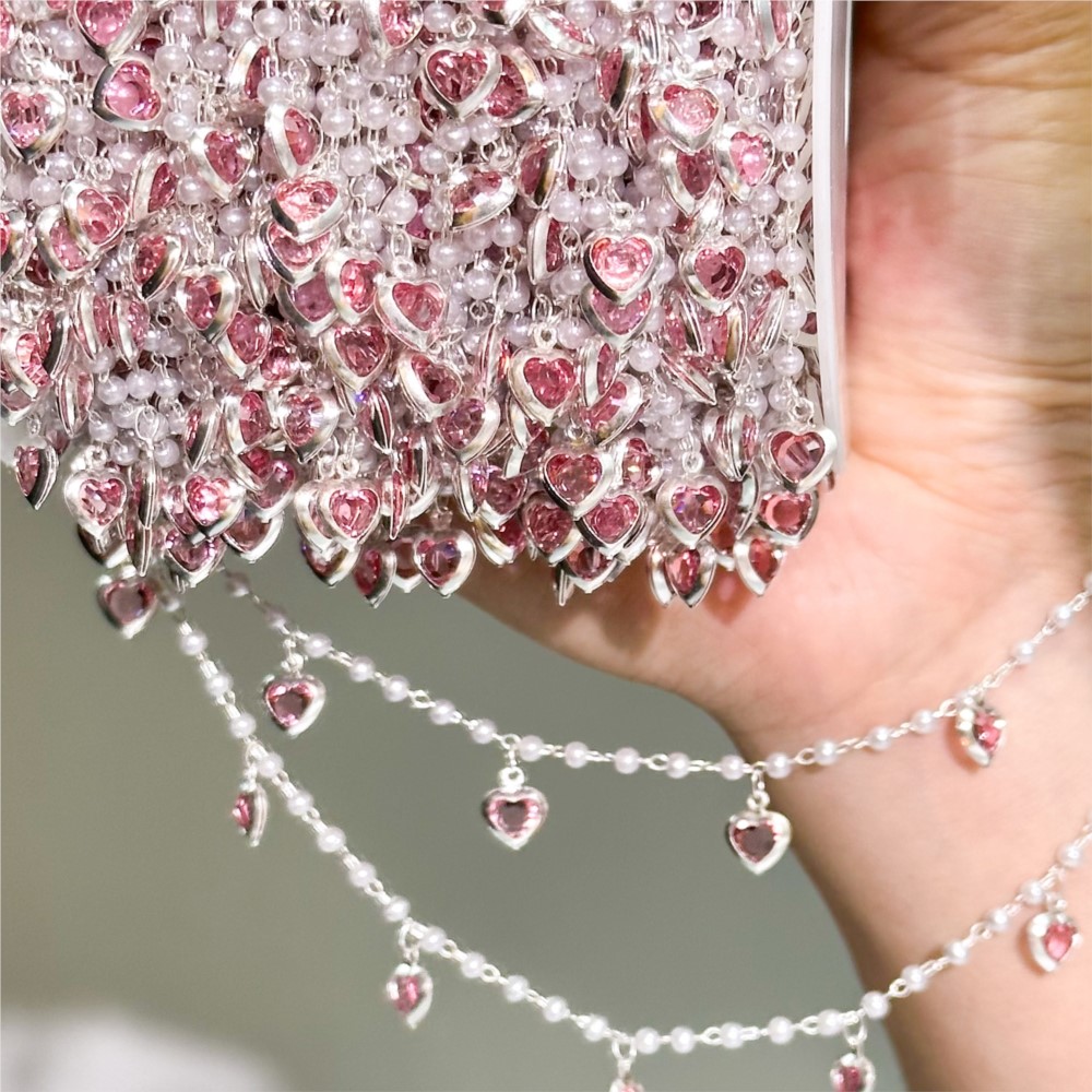 0.5 Metre/1 Metre Pembe Krista - Pearl Trim Chain incelemesi ve fiyatı