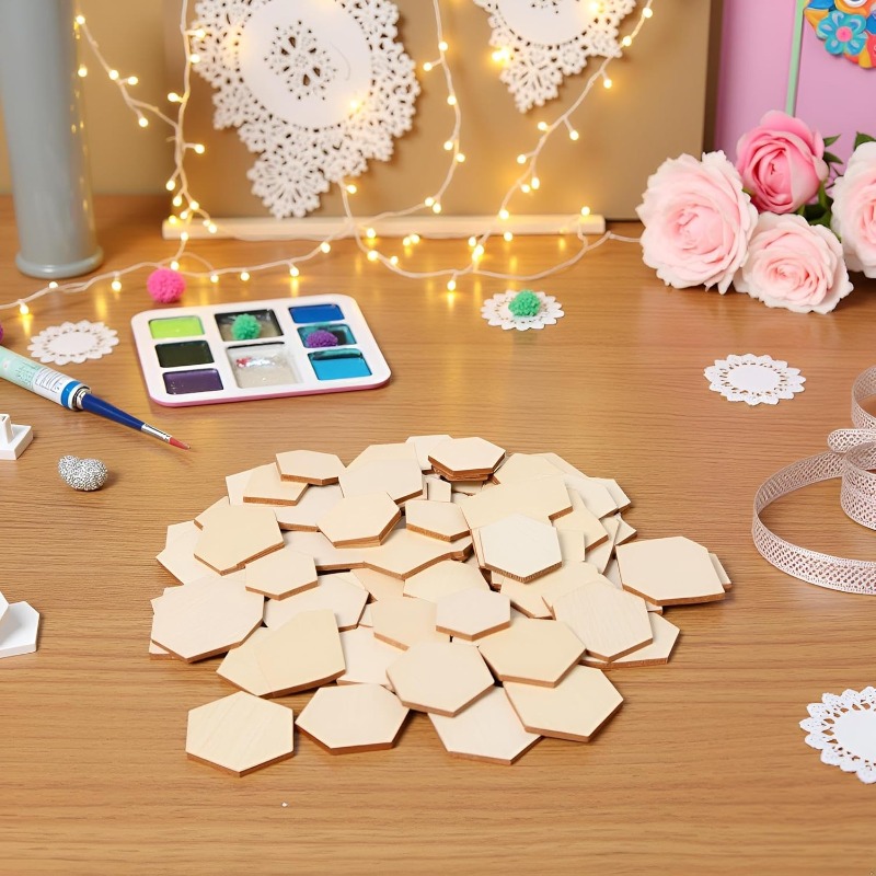 50 adet 4CM bitmemiş ahşap alt - Craft Embellishments incelemesi ve fiyatı