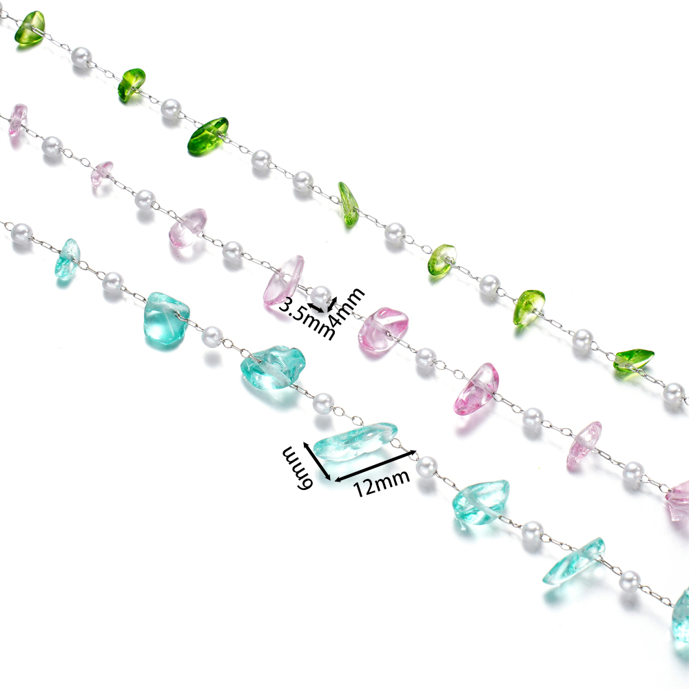 1Meter Crystal Glass Stone And - Pearl Trim Chain incelemesi ve fiyatı